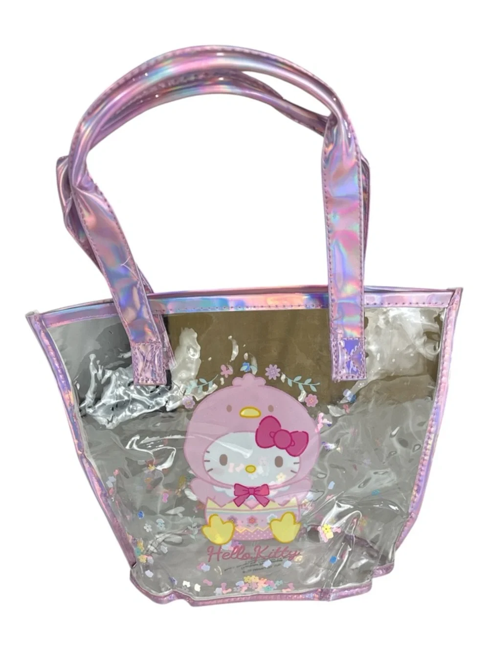 Hello Kitty Iridescent Pink Clear Tote
